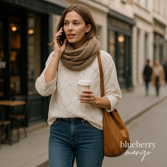 Liverpool Los Angeles Cotton Eyelet Blouse | Boho Minimalist Capsule Wardrobe - Picture 2 of 7